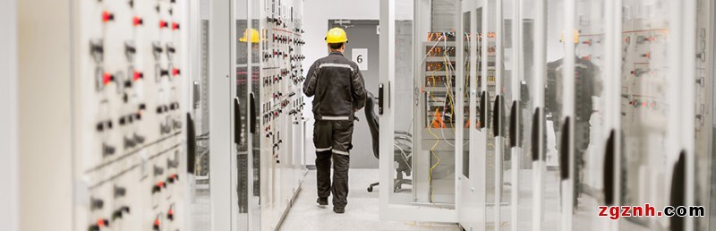 Worker in Energy Storage Area