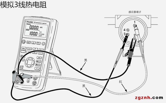 模拟三线热电阻