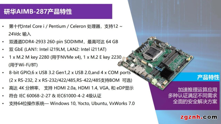 研华Mini-ITX AIMB-277287新品上市！搭载第10代Intel Core处理器 密集型AI加速推理运算应