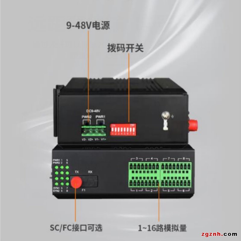 800-汉源高科1～16路4-20mA工业级模拟量光端机15_副本